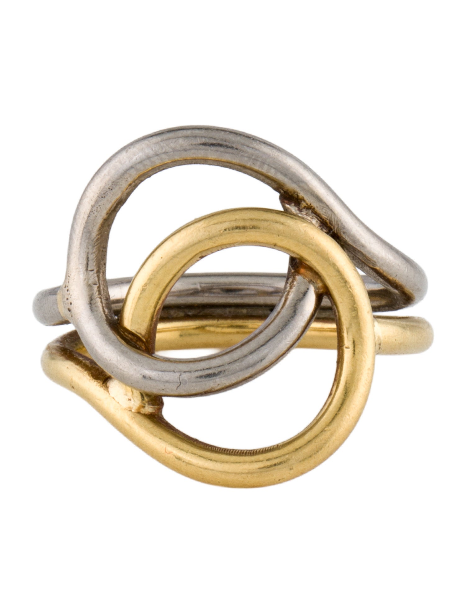 Ring 18K Interlocking Circles Cocktail Ring
